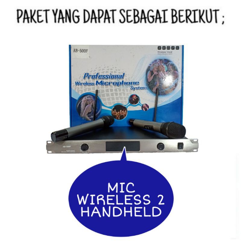 Paket Speaker Aktif AB Audiobulls 15 Inch Mic Wireless 2 Handheld