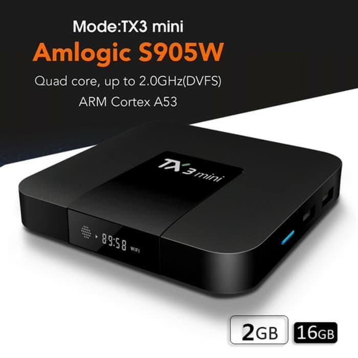 STB Android TV Box Tanix TX3 Mini RAM 2GB ROM 16GB 4K Free Channel Premium