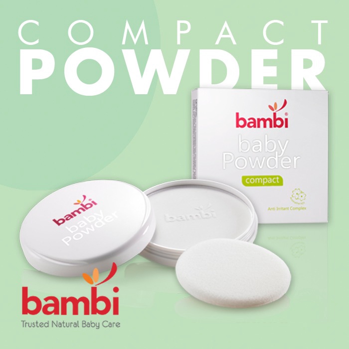 BAMBI Baby Compact Powder 40gr Bedak Padat Bayi Natural