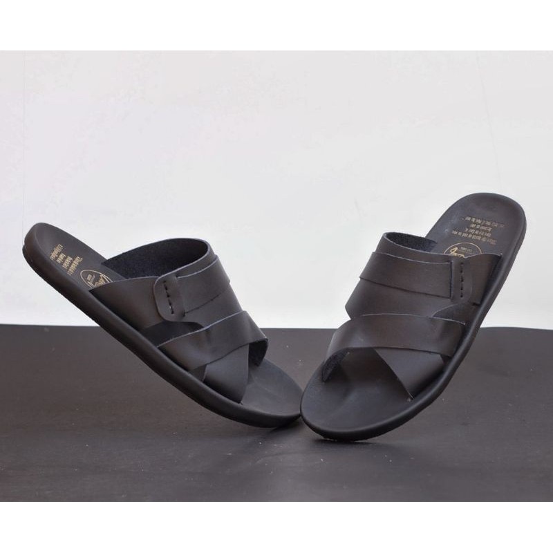 BELI 2 ONGKIR 1! SANDAL FULL KULIT ASLI 05 CEVANY EXO BLACK BROWN TAN ORIGINAL