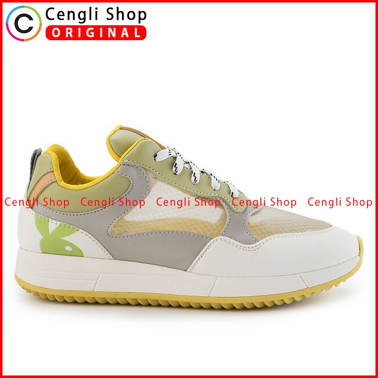 SEPATU SNEAKER PLAYBOY WANITA ORIGINAL CASUAL KETS ASLI KUNING PLW17