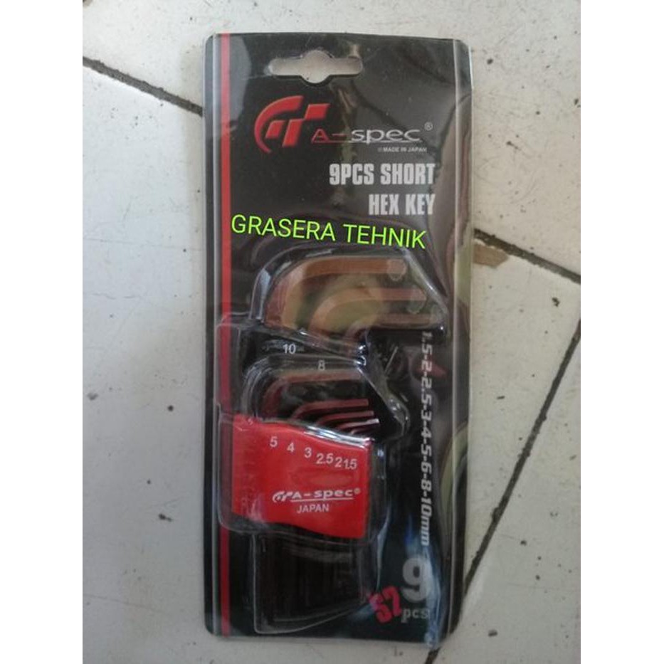 Kunci L set Merk A-Spec last stok