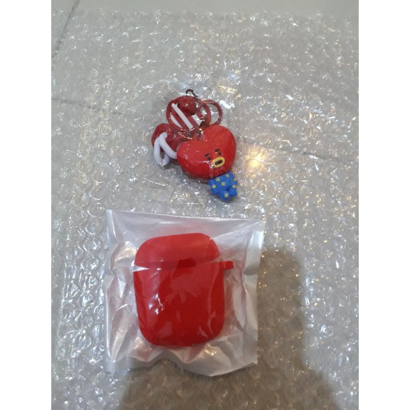 [READY] Apple Airpods Case Kpop BTS BT21 with Keychain - Tata