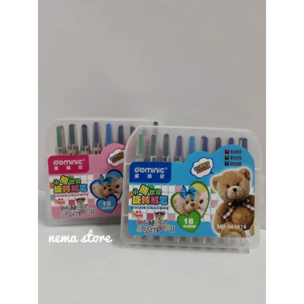 

CRAYON PUTAR CASING 18 WARNA DOMINIC/ OIL PASTEL KRAYON PUTAR 18 WARNA