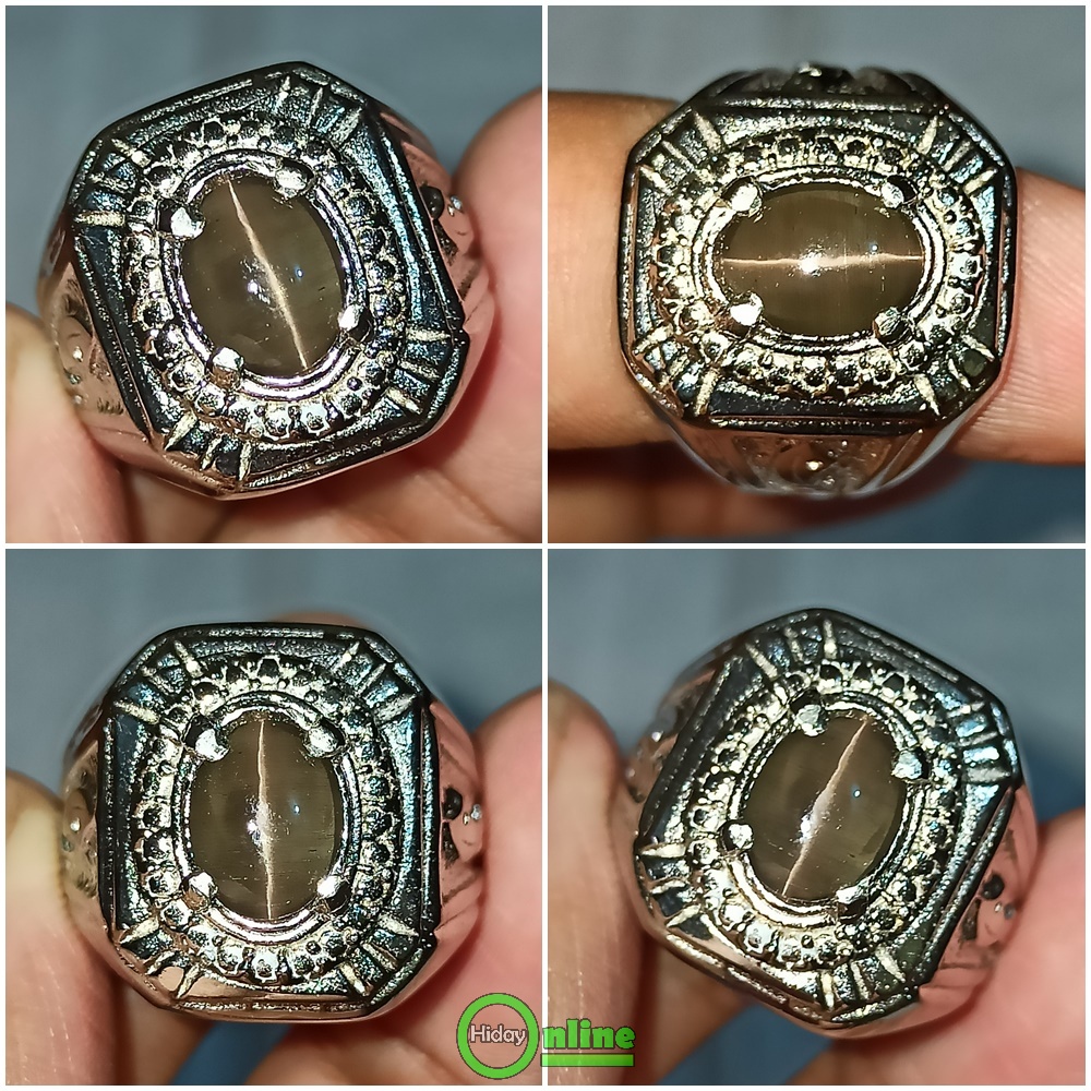 NATURAL SILIMANITE CAT EYE TAJAM