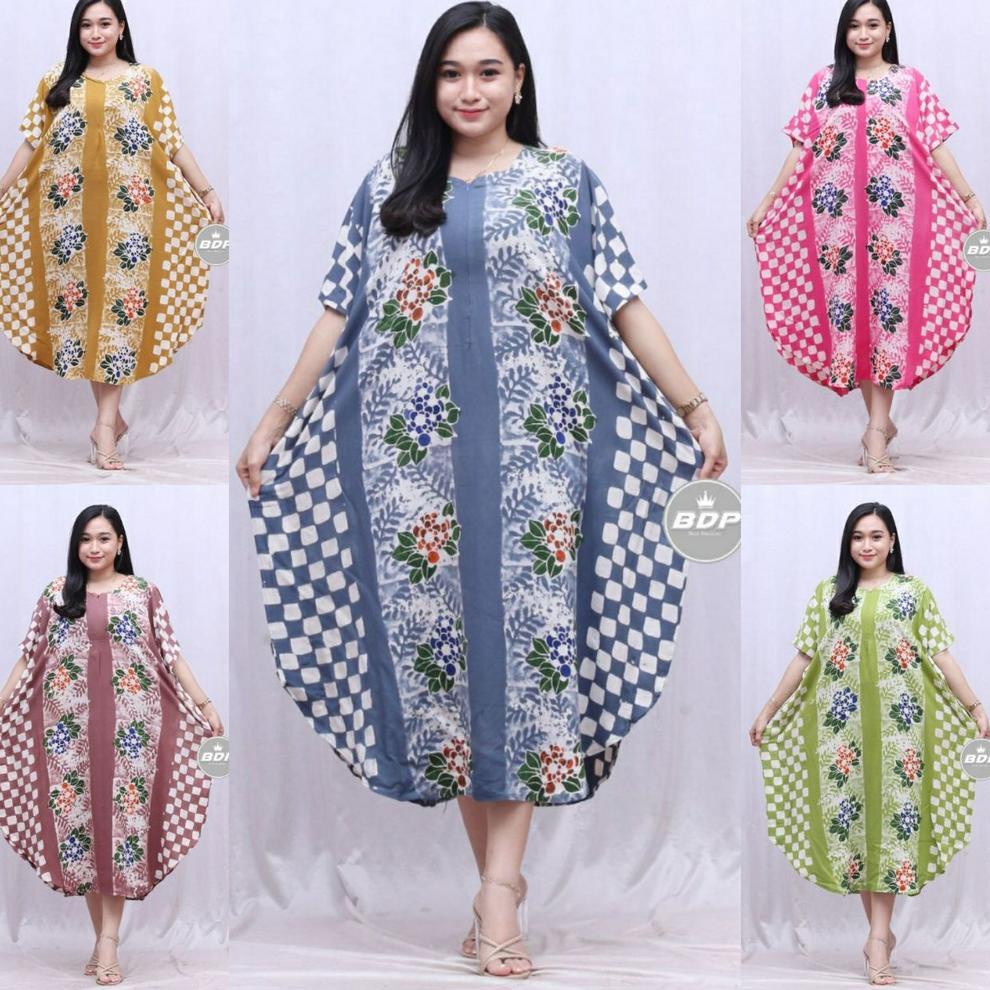 Dianputri - Daster Lowo Jumbo Batik Cap Colet Motif ViralRayon Grade A Premium Busui Reselting Depan