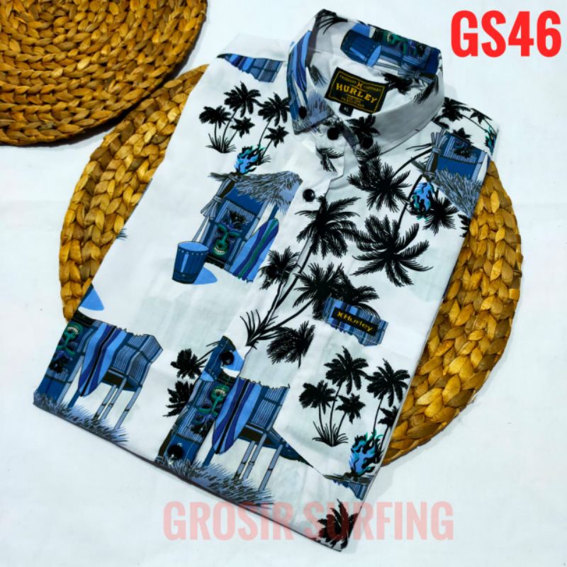 KEMEJA SURFING MOTIF BUNNGA PANTAI