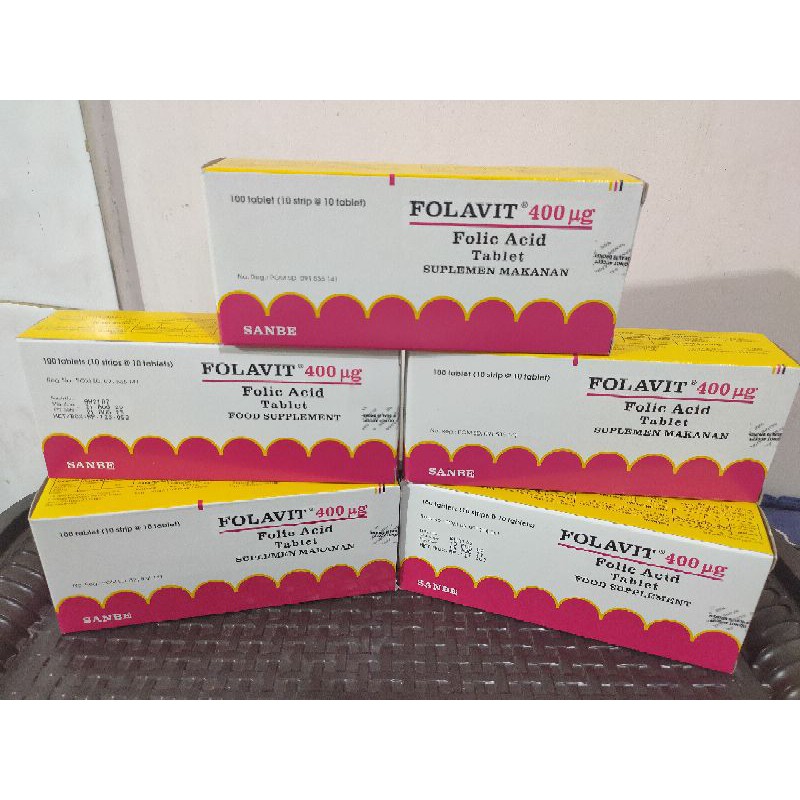 FOLAVIT 400 Mcg BOX AFOLAT ASAM FOLAT IBU HAMIL PROMIL DAN MENYUSUI