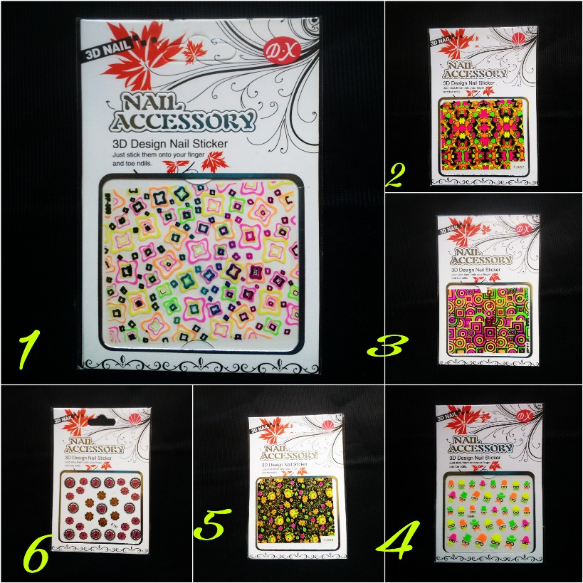 STICKER KUKU 3D NAIL SEAL NAIL ART AKSESORIS KUKU nail sticker / stiker kuku / nail art sticker