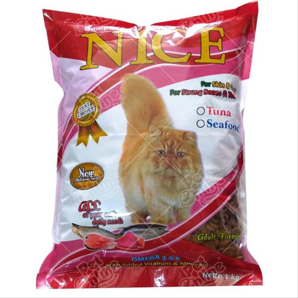 Nice 1kg Makanan Kucing Murah Enak Disukai Kucing