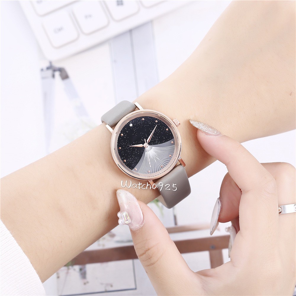 Berlian imitasi Quartz Watch Mode Belt Perhiasan Starry Virgin Table Jam Tangan Wanita J66