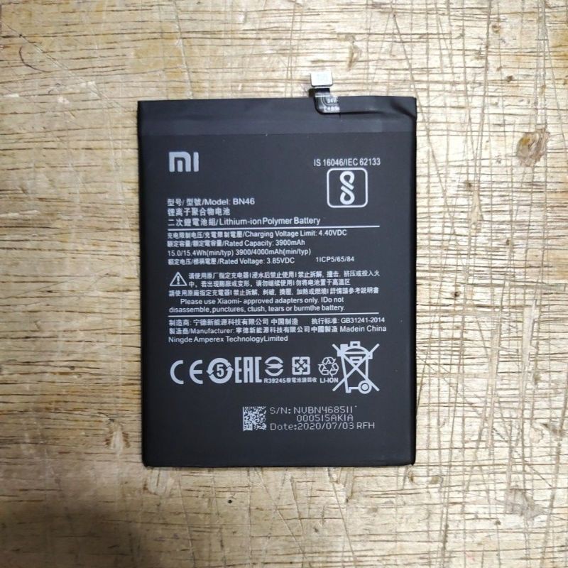 BATERAI XIAOMI REDMI 7 / REDMI NOTE 6 / REDMI NOTE 8 / SERI BATERAI BN46 , XIAOMI REDMI NOTE 5 / BN45 battery batt batre mantap