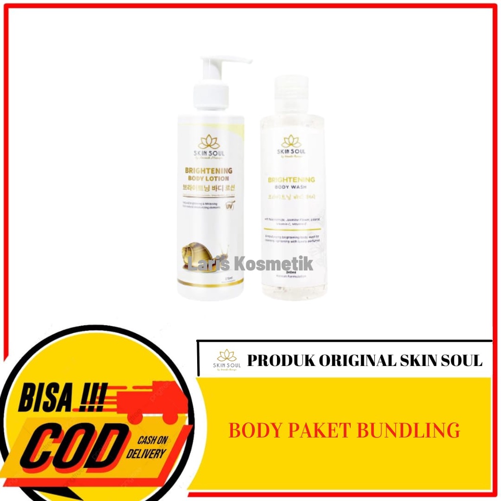 SKIN SOUL PAKET BUNDLING - Skin Soul Brightening Body Wash & Body Lotion by Amanda Manopo