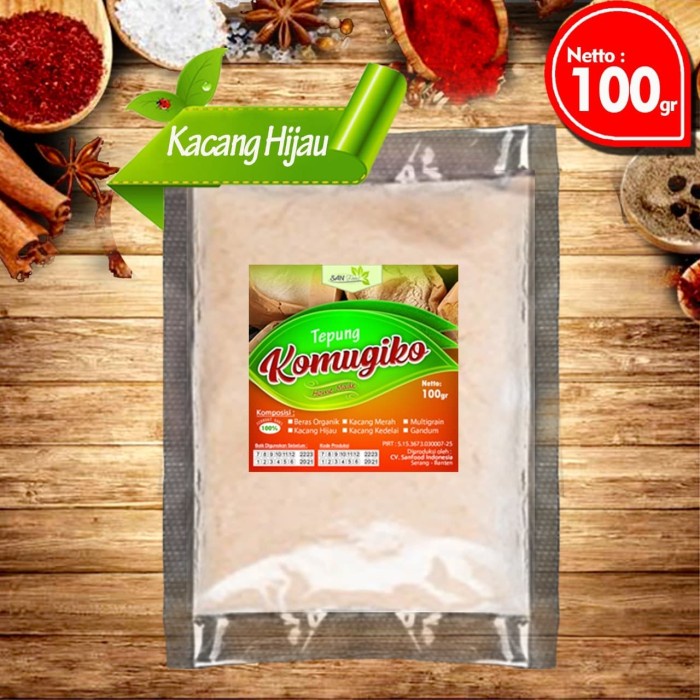 

Ketan-Beras-Tepung- Komugiko Tepung Kacang Hijau 100Gr Sanfood Kacang Organik -Tepung-Beras-Ketan.