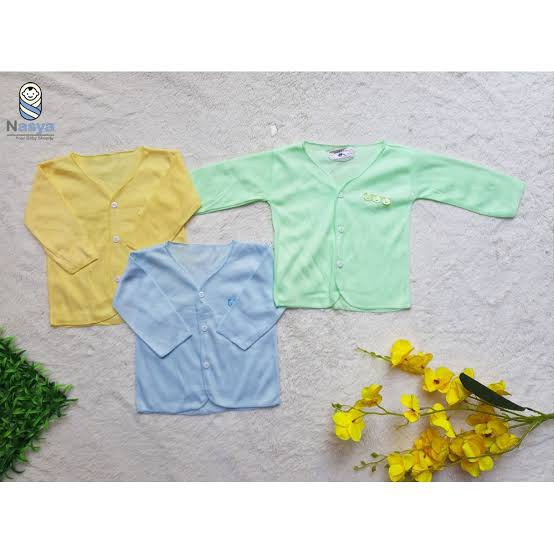 3 Pcs Baju Bayi DOLPHIN SNI Lengan Panjang Model Kancing - Kemeja Bayi Lengan Panjang (Newborn)