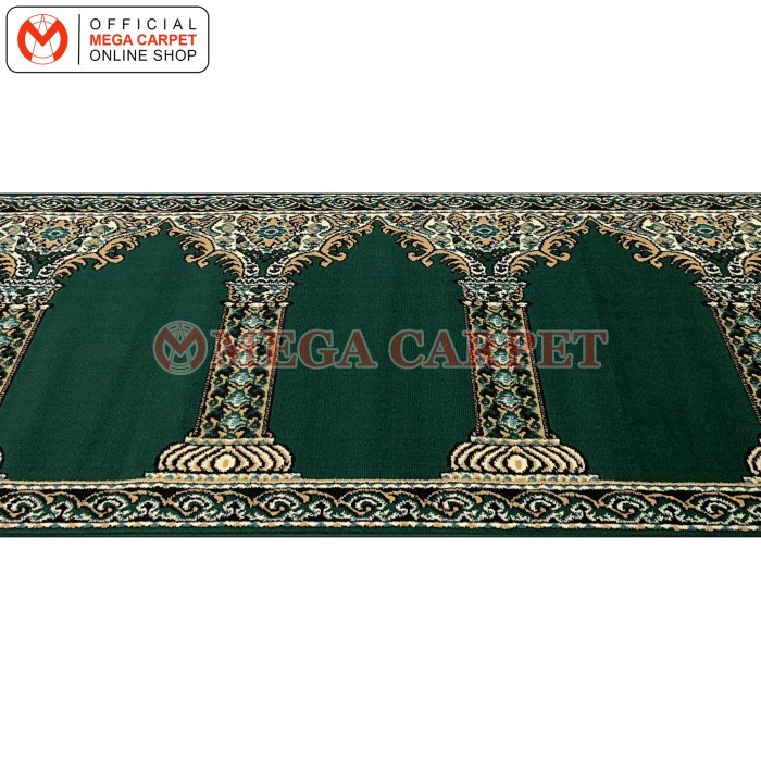Kualitas Terbaik - Sajadah Roll / Karpet Masjid / Karpet Mushola [Pilar Hijau]