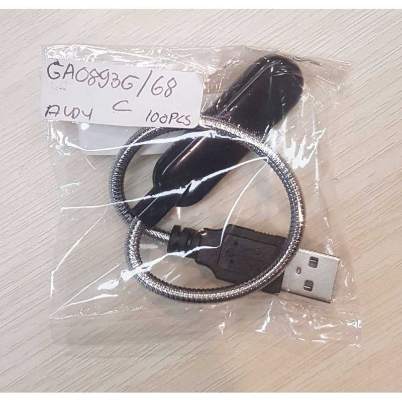 Lampu Belajar LED USB Metal Flexible 4 LED USB powered FM105 Hitam-6