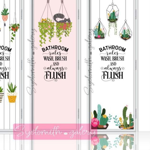 ✳ STICKER PINTU KAMAR MANDI BISA CUSTOM ☎
