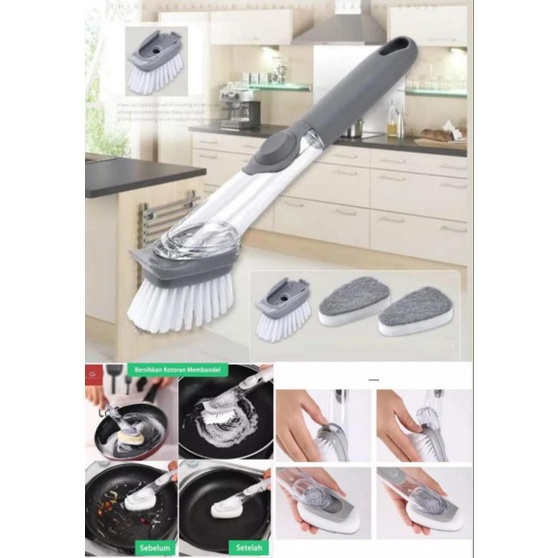 Sikat Tongkat Panci+Refill Spon