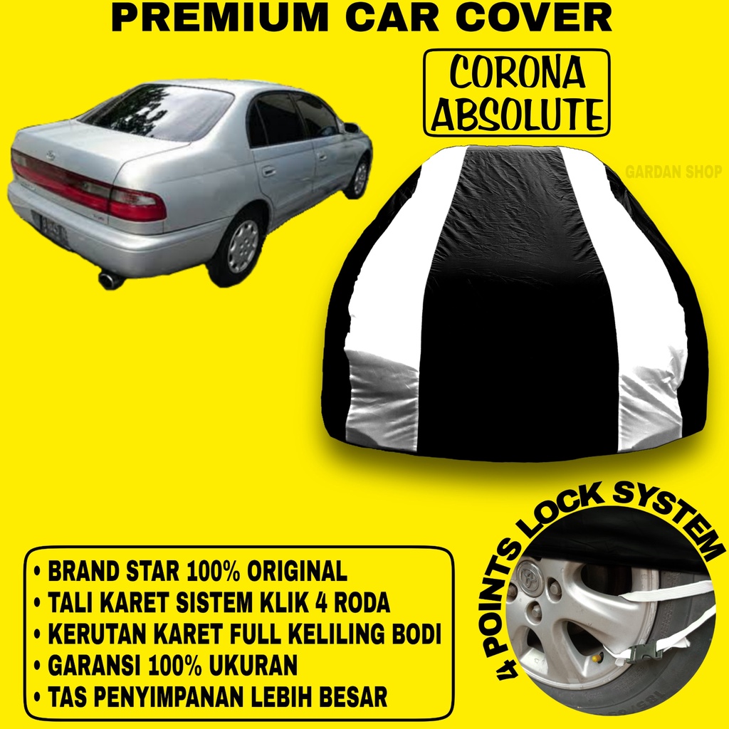 Body Cover CORONA ABSOLUTE Sarung Strip SILVER Penutup Pelindung Bodi Mobil Corona Absolute PREMIUM Cover