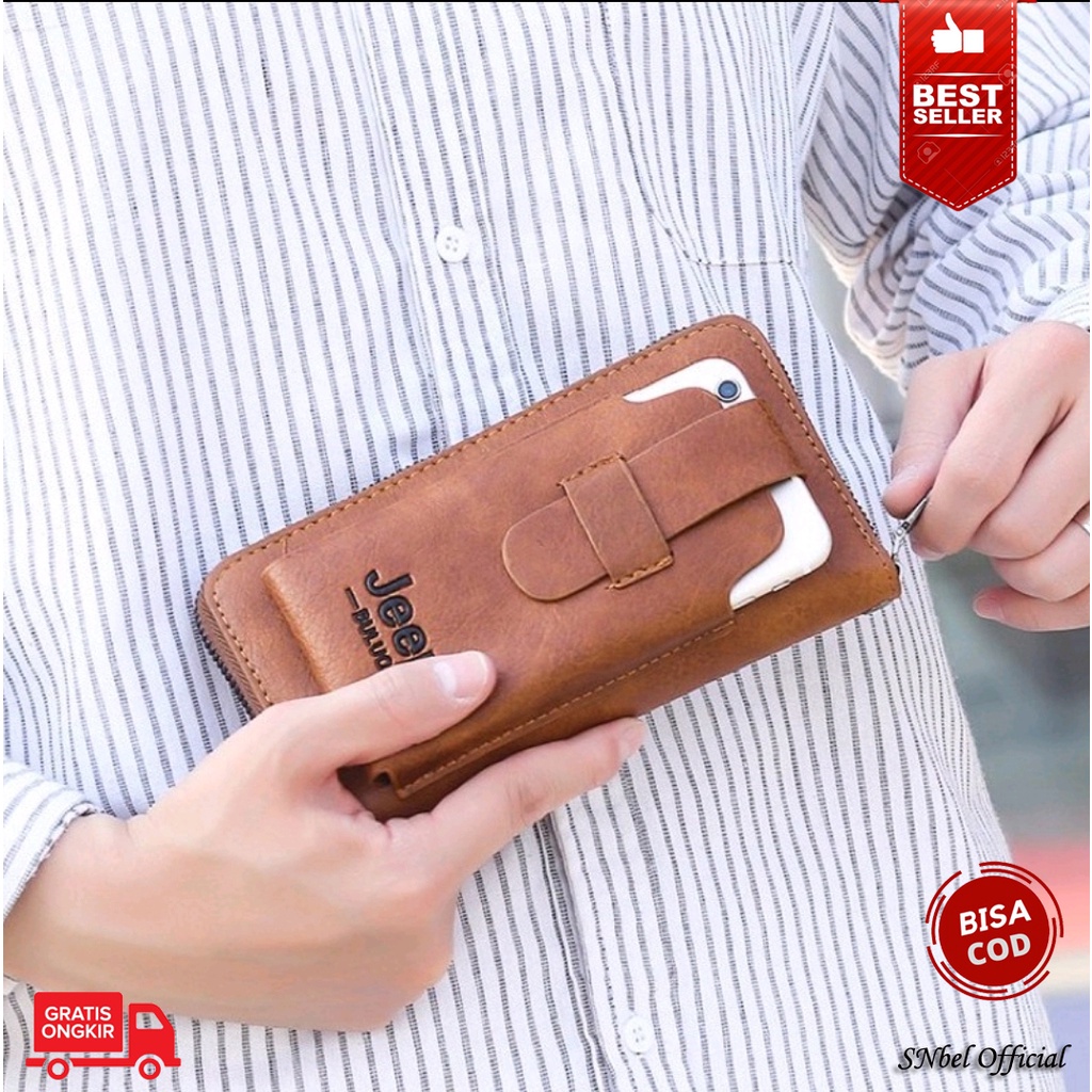 Dompet panjang pria mini handbag dompet HP pria cowok kulit impor murah 2162
