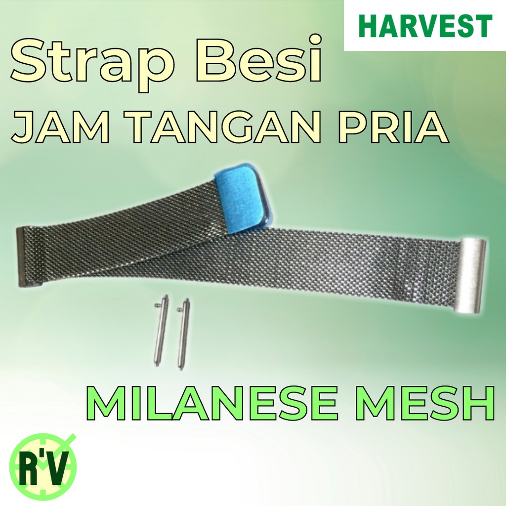 MILANESE MESH STRAP TALI JAM TANGAN BESI  R'VEST MAGNET STAINLESS MAGNET WATCHBAND