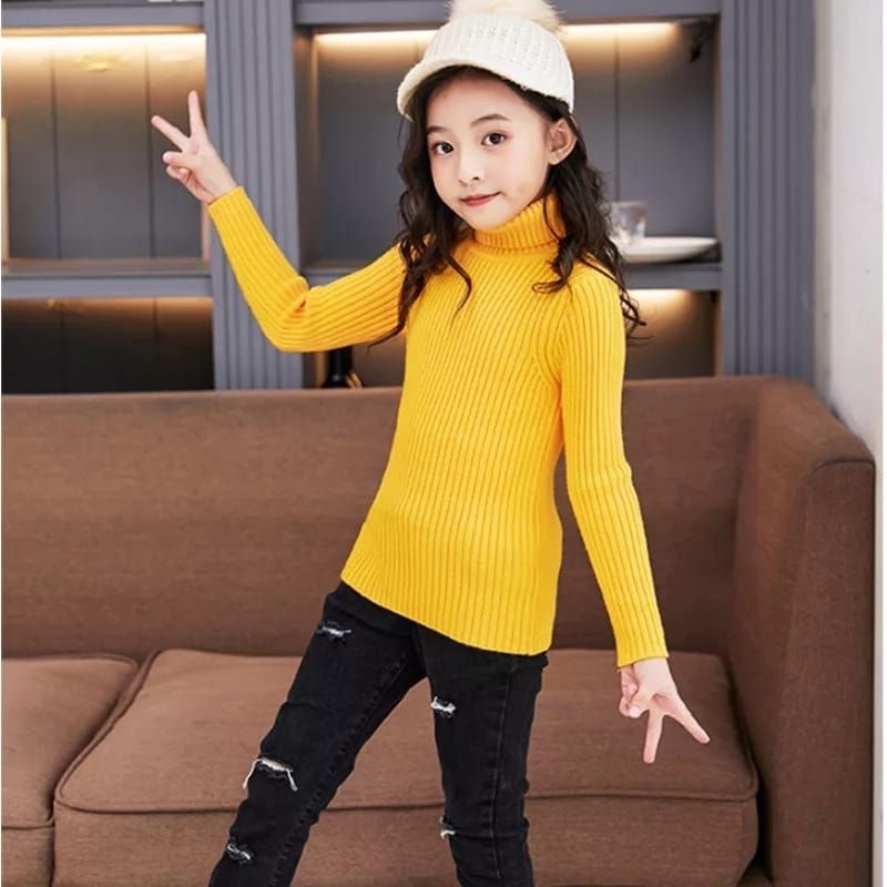 Sweater Turtleneck Baju Wanita Anak Perempuan Amira