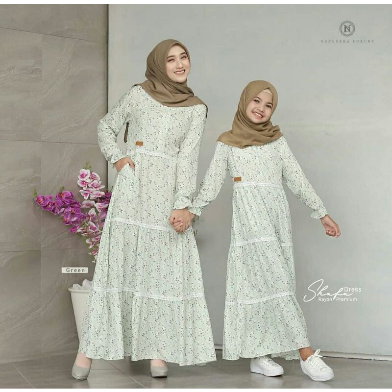 BACA DESKRIPSI REQ CHECKOUT SHAFA DRESS BY NADHEERA / DRESS MOTIF / COD DRESS MURAH / DRESS RAYON