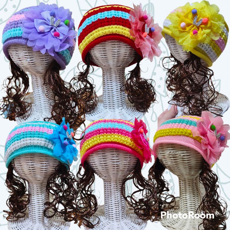 [LC015] Bandana Bando Wig / Bandana Anak Rambut poni / Bando Anak Wig 06-4th