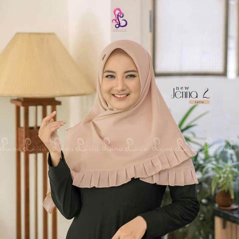 JILBAB SEGI EMPAT/SQUARE HIJAB ORI LINA LIVIA BY LINALIVIA NEW JENNA 2 SQUARE