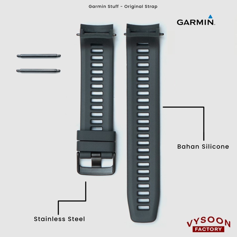 Strap Rubber Tali &quot;Karet&quot; Jam Smartwatch Garmin Instinct - Gray