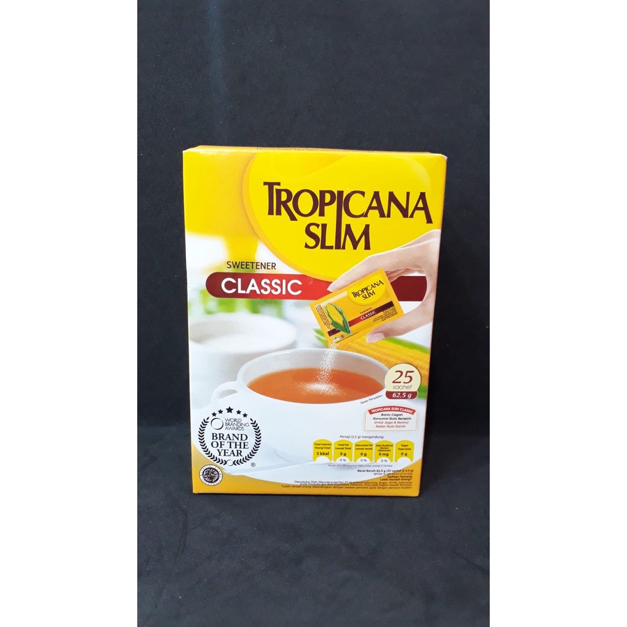 

TROPICANA SLIM SWEETENER CLASSIC 25 SACHET 62.5G