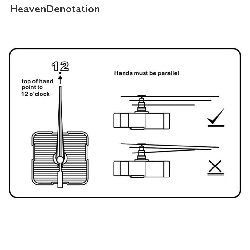 (Heavendenotation) Mesin Jam Dinding Tanpa Suara Diy