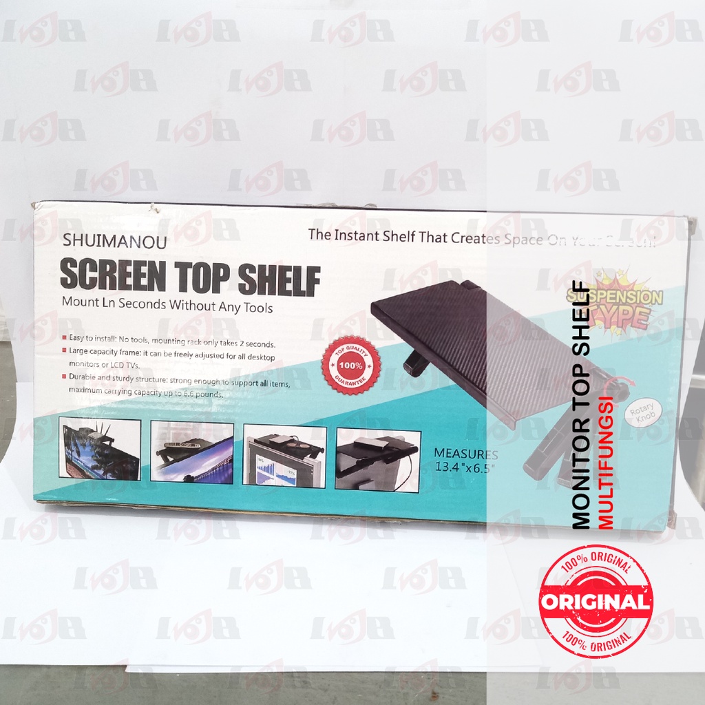 Rak Gantung Screen Top Shelf Stand Layar TV Monitor Multifungsi Tatakan Remot Wifi