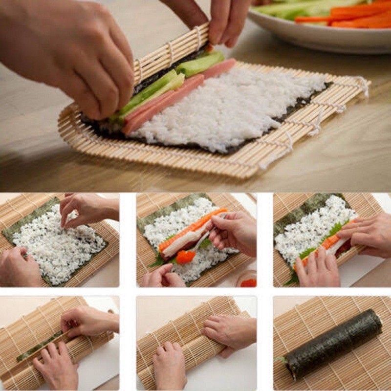 Alat Penggulung Sushi Bambu - Bamboo Sushi Roller MJ3221