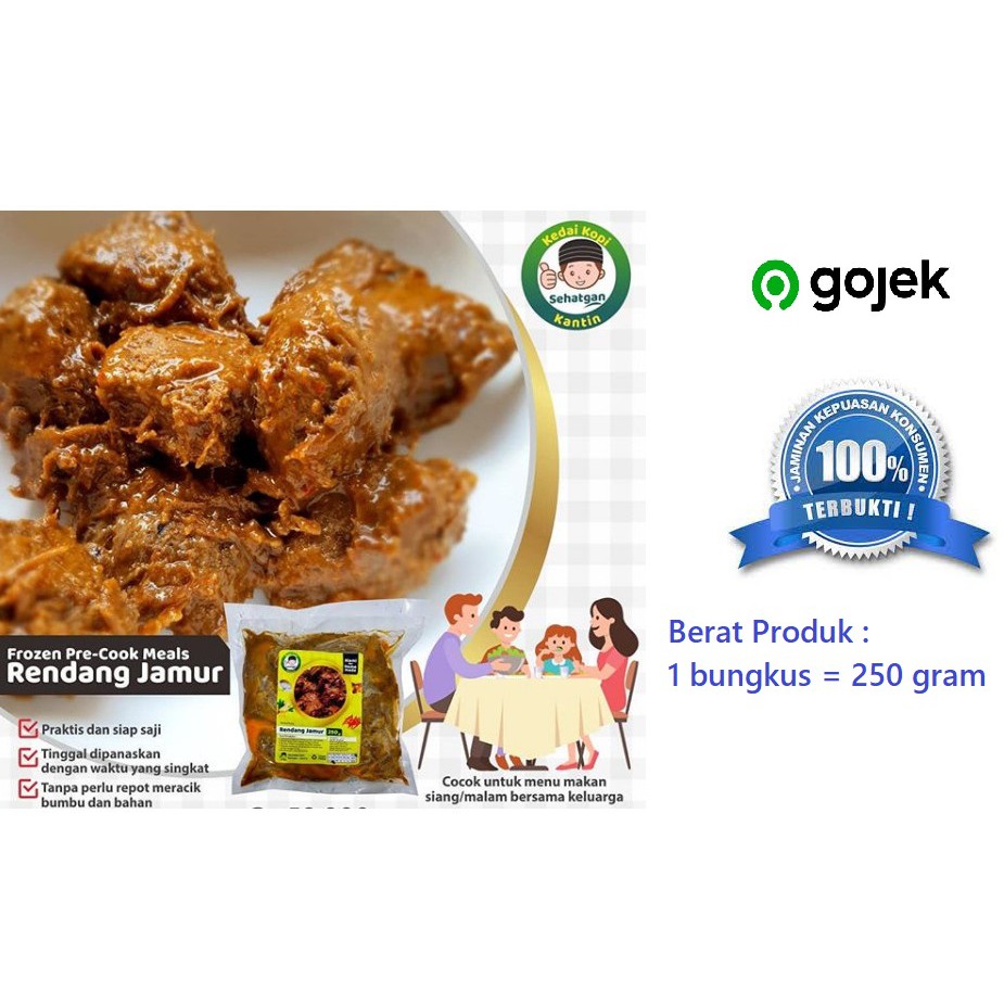 

Rendang Jamur Siap Saji 250 gram / Frozen Food Instan (Ready Stock) Murah