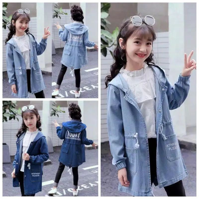 Coat Jeanny Denim Muda kid Coat anak2 coat anak perempuan