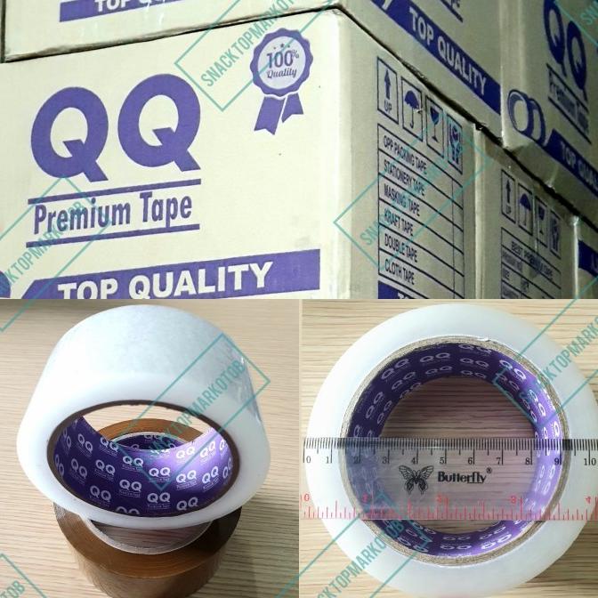 

Lakban Bening/Coklat QQ Premium Tape 2Inch(45mm) 90Yards Per Dus