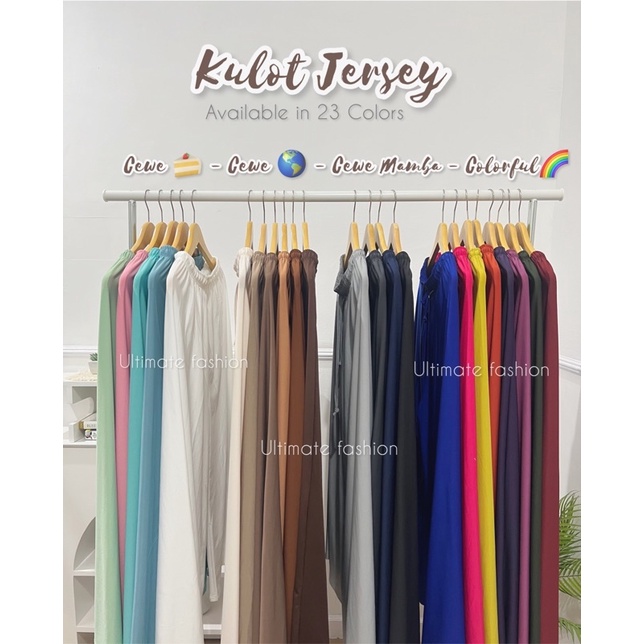 Kulot Jersey Lalisa Highwaist Bahan Jersey Premium ukuran Standar dan Jumbo (Bisa Buat Ibu Hamil ) Kekinian