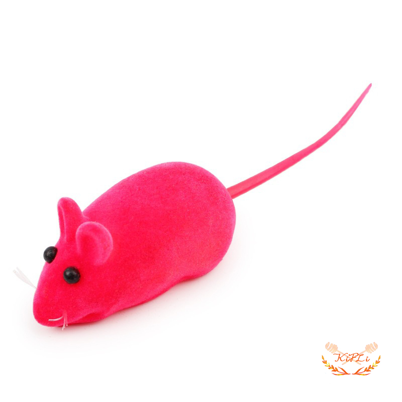 (KIFIL)1PC Berkelompok Mouse Kucing Lucu Mainan Karet Vinyl Mouse Hewan Peliharaan Kucing Kucing Suara Realistis Mainan