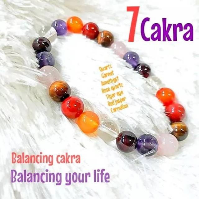 Gelang Tasbih 7 Cakra Batu Alam New