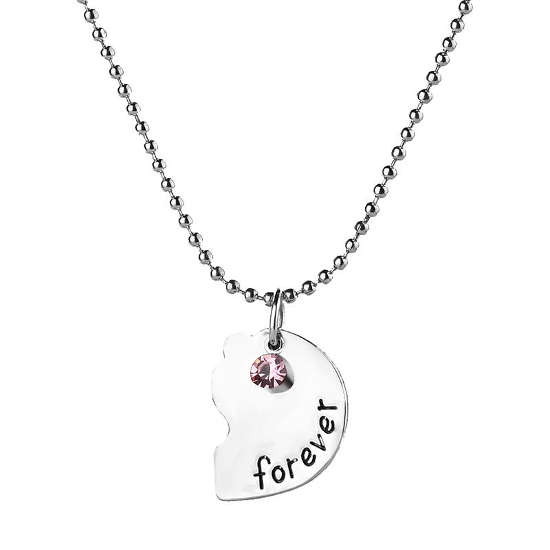 Pacar Madu Mosaic Kalung Mahasiswa Perempuan Korea Simple Love Letter Persahabatan Pendant Suster kl