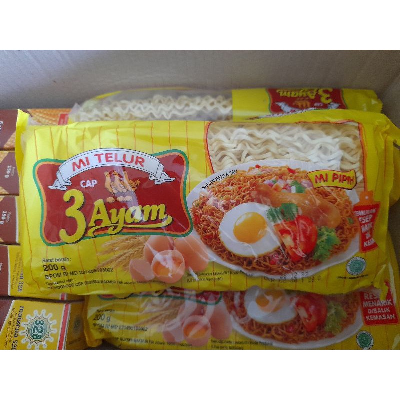 

mi telur /mie telur cap 3 ayam 200 gram