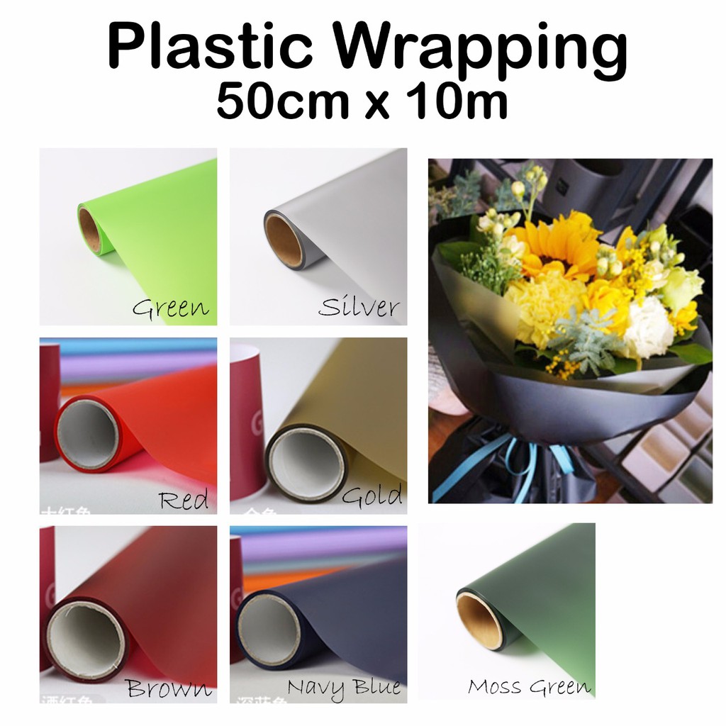 Plastic Wrapping 50cm x 10m - Plastic Bunga - Flower Wrapping