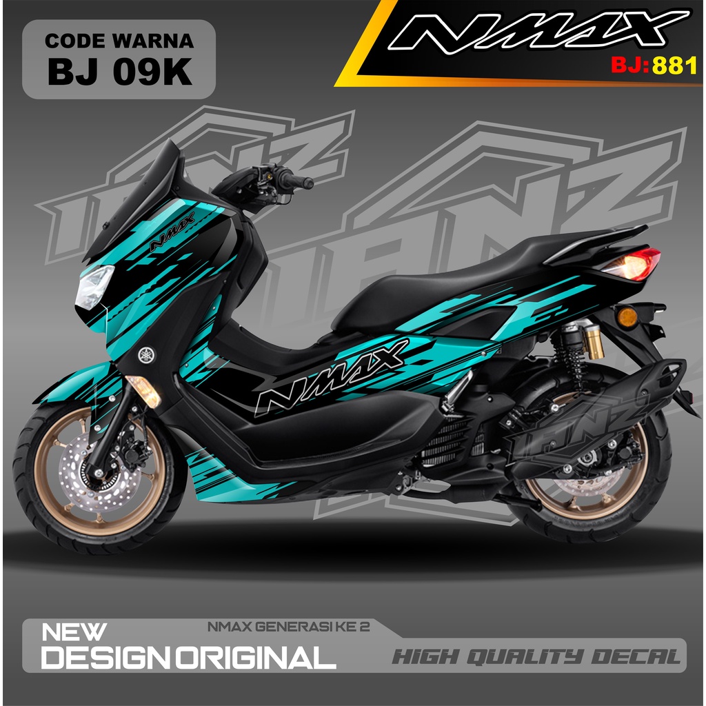 STICKER NMAX FULL BLOK BODY MOTOR / DECAL FULL BODY NMAX / DECAL STIKER FULL BODY NMAX / STIKER DECAL NMAX TERBARU