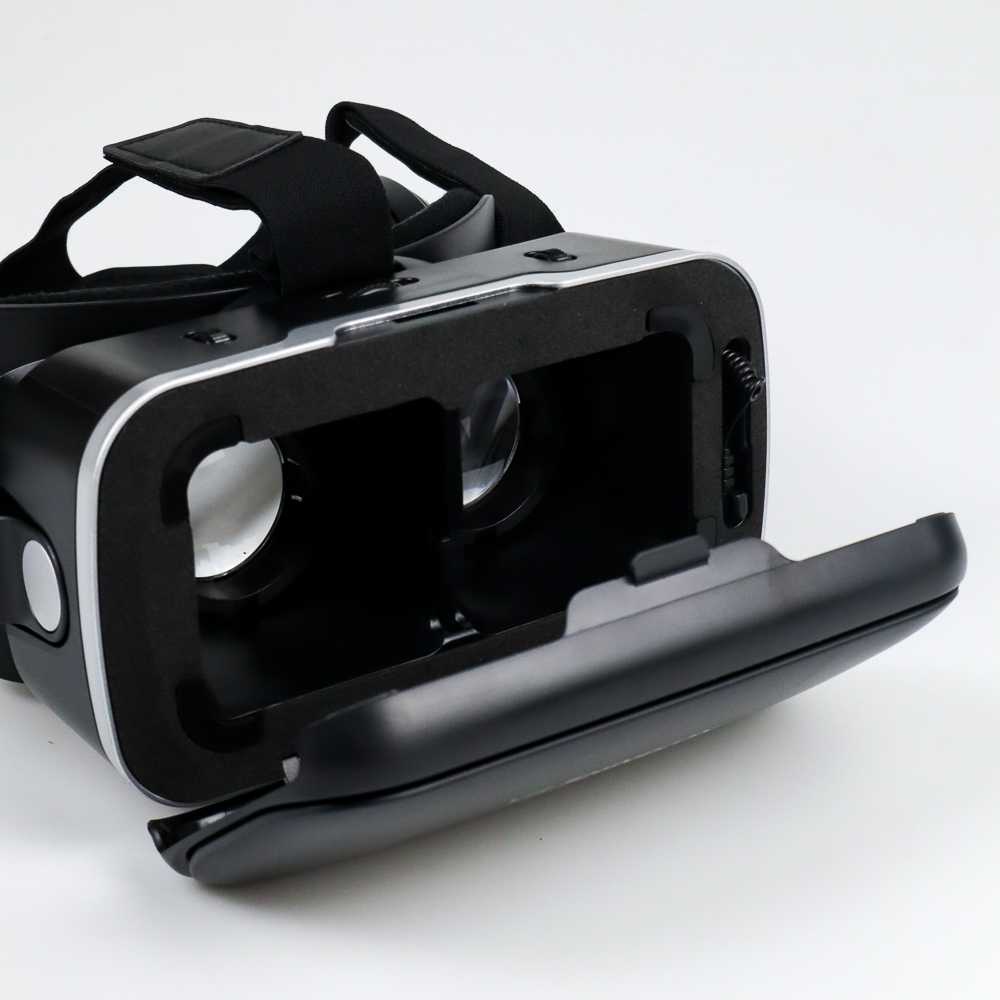 VR Box 3D Original Virtual Reality Glasses Dengan Headphone Headset Shinecon 6.0 Smartphone