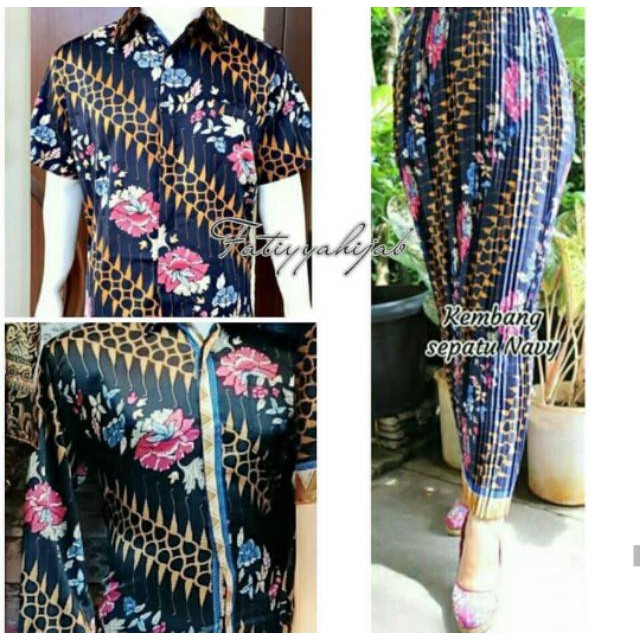 Couple rok batik dan kemeja / rok prisket / rok lilit