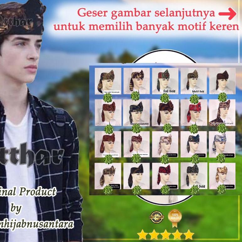 ○ Grosir Promo Iket Kepala Totopong Udeng Instan Jawa Sunda Batik ✹