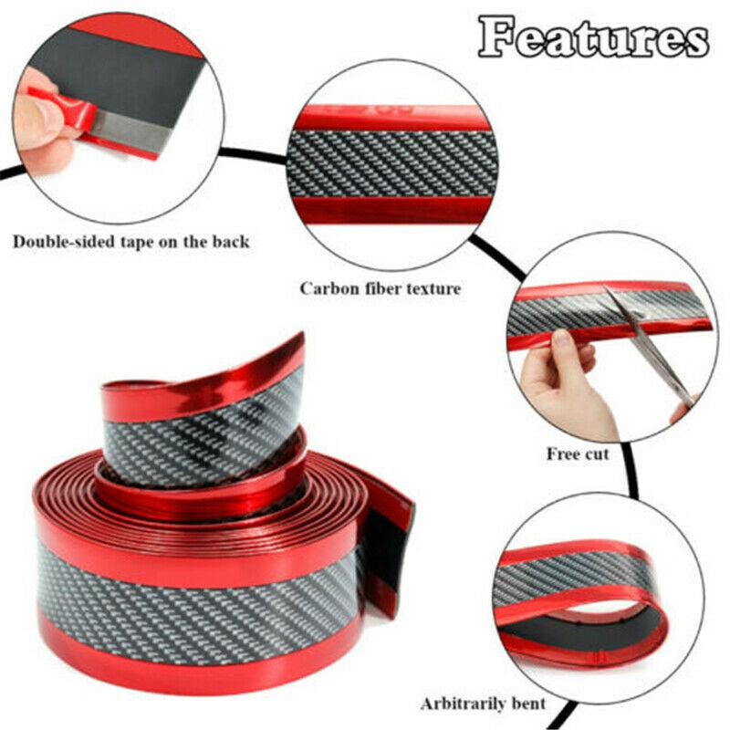 List Metal Carbon 5D Lebar 7cm x 3m | Stiker Lip Lis Bumper Sill Plate