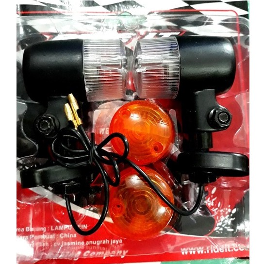 lampu sein motor bulat klasik retro universal - Kanjeng Raden Variasi